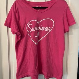 Susan G Komen, size XXL, pink breast cancer survivor tshirt